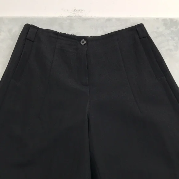 Peter O. Mahlar Wool Blend Wide Leg Dress Pants Size L/XL in Solid Black